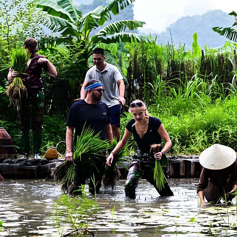 Buffalo Cave Rural Experience Buffalo Bathing, Rice Farming and Traditional Cooking in Vietnam (13) Buffalo Cave Rural Experience – Buffalo Bathing, Rice Farming and Traditional Cooking in Vietnam